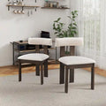 Modern Upholstered Wood Dining Chair with Cushioned Seat