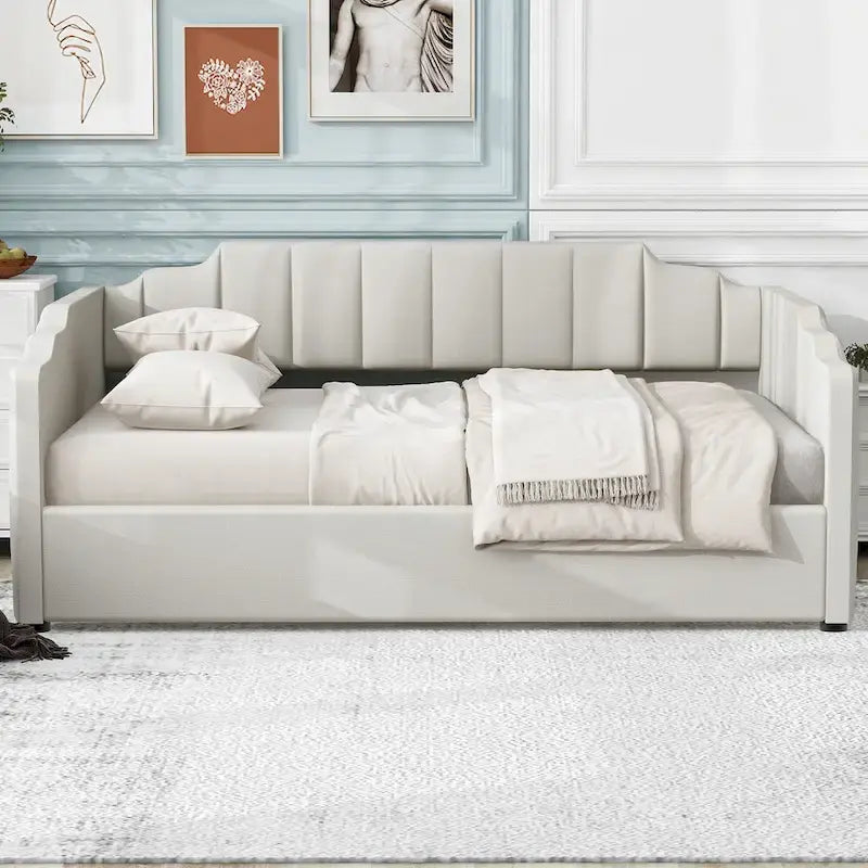 Full-Size Upholstered Daybed with Underbed Storage