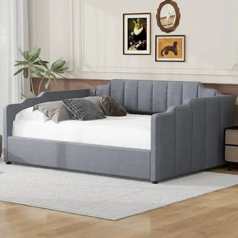 Full-Size Upholstered Daybed with Underbed Storage