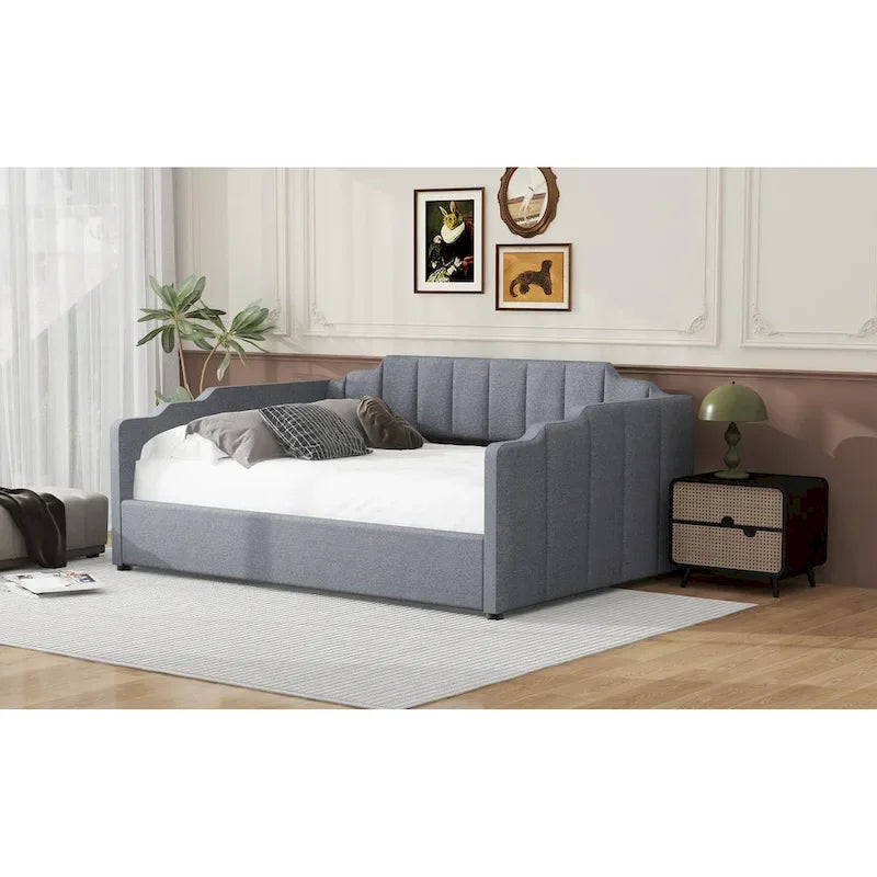 Full-Size Upholstered Daybed with Underbed Storage