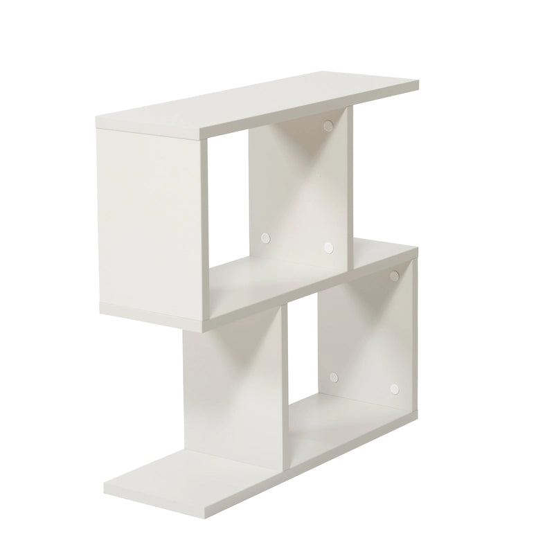Rectangle 4-Shelf End Table, 23-Inch Narrow Side Table for Living Rooms