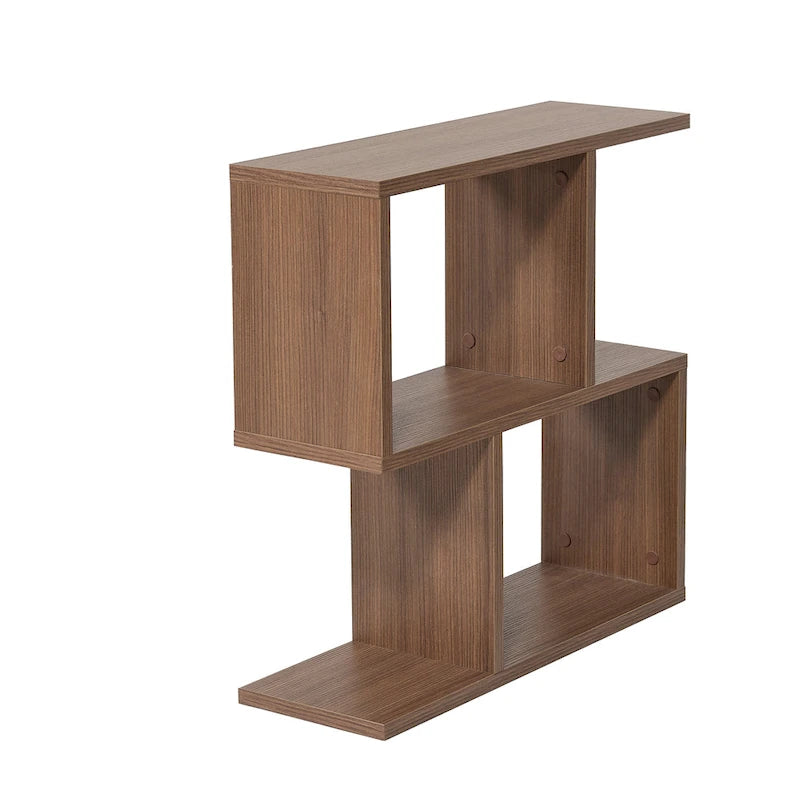 Rectangle 4-Shelf End Table, 23-Inch Narrow Side Table for Living Rooms