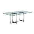Somette Amanda 72 Dining Table with Floating Acrylic Base - 42x 72