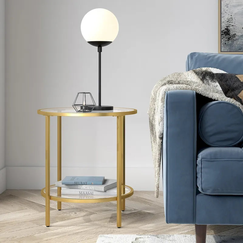 Round Glass Side Table