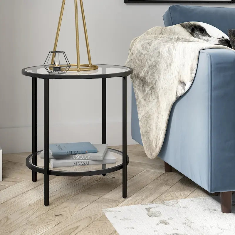 Round Glass Side Table