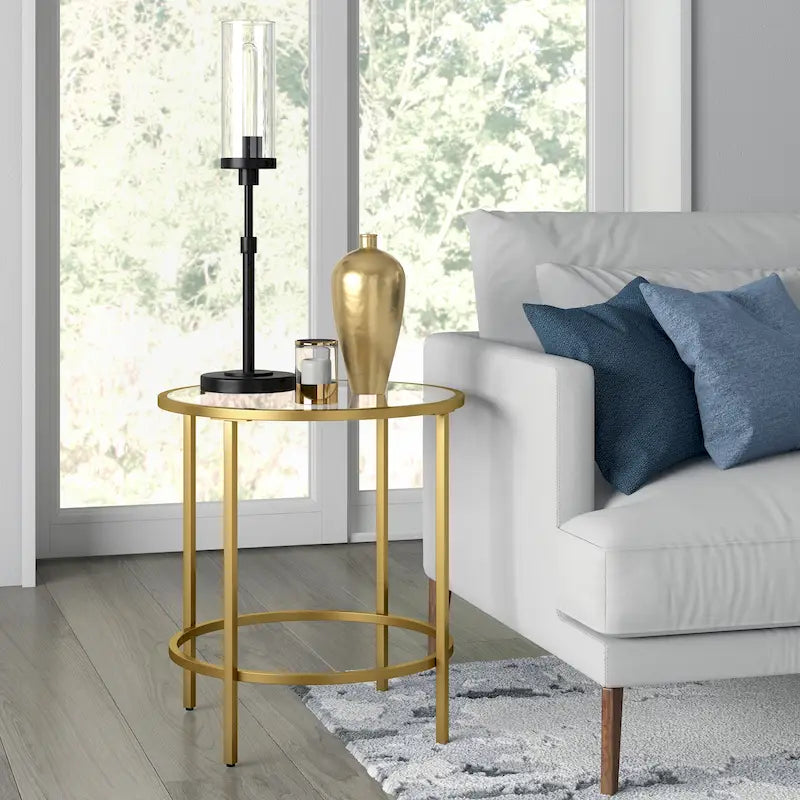Round Glass Side Table
