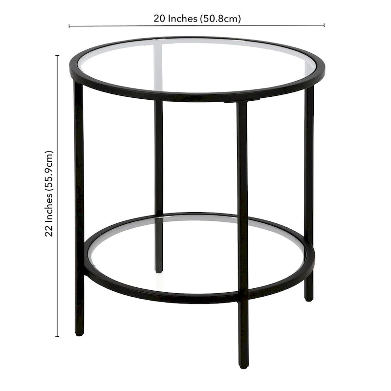 Round Glass Side Table