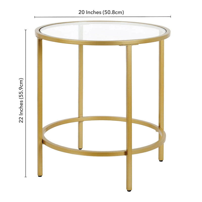 Round Glass Side Table