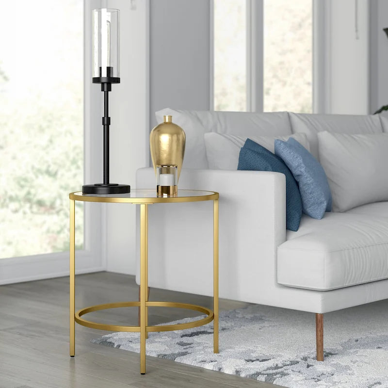 Round Glass Side Table