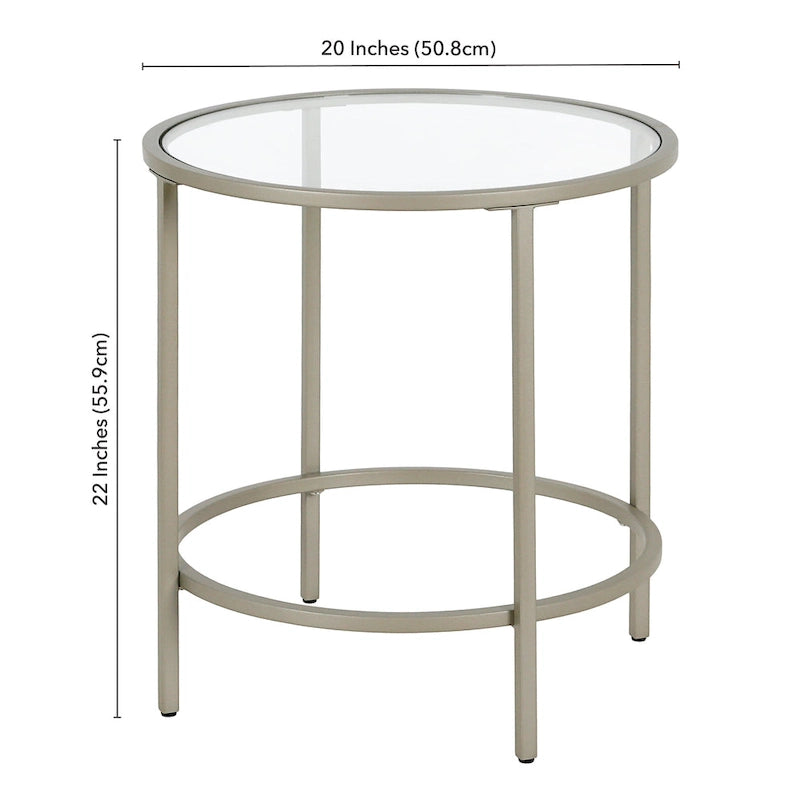 Round Glass Side Table