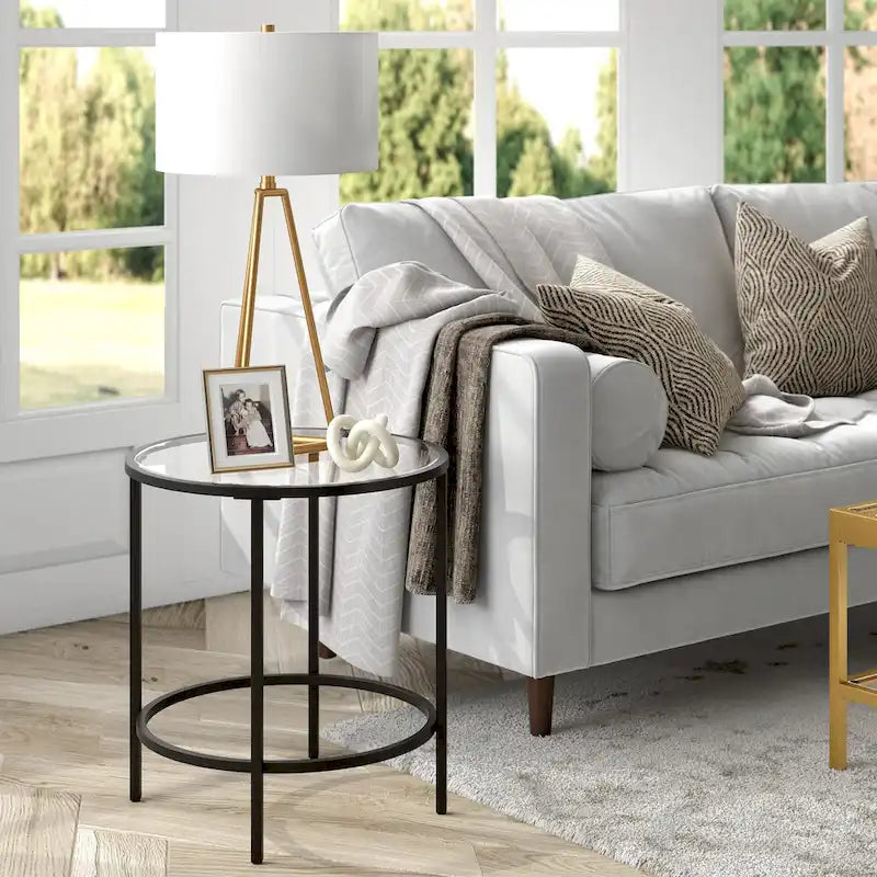 Round Glass Side Table