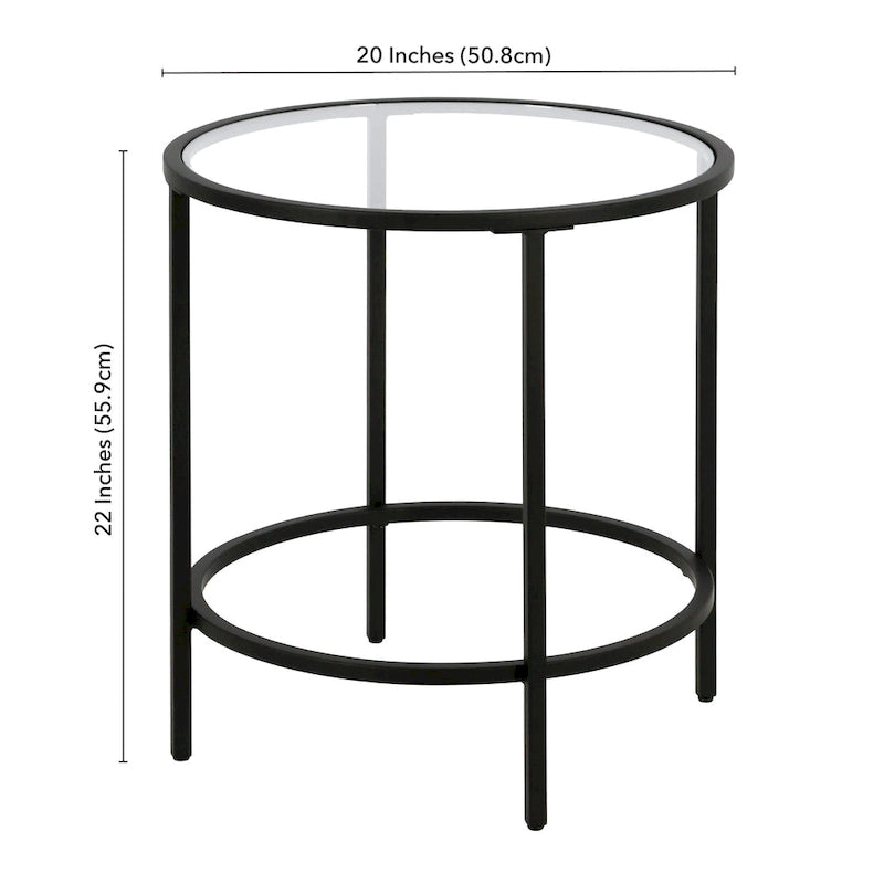 Round Glass Side Table