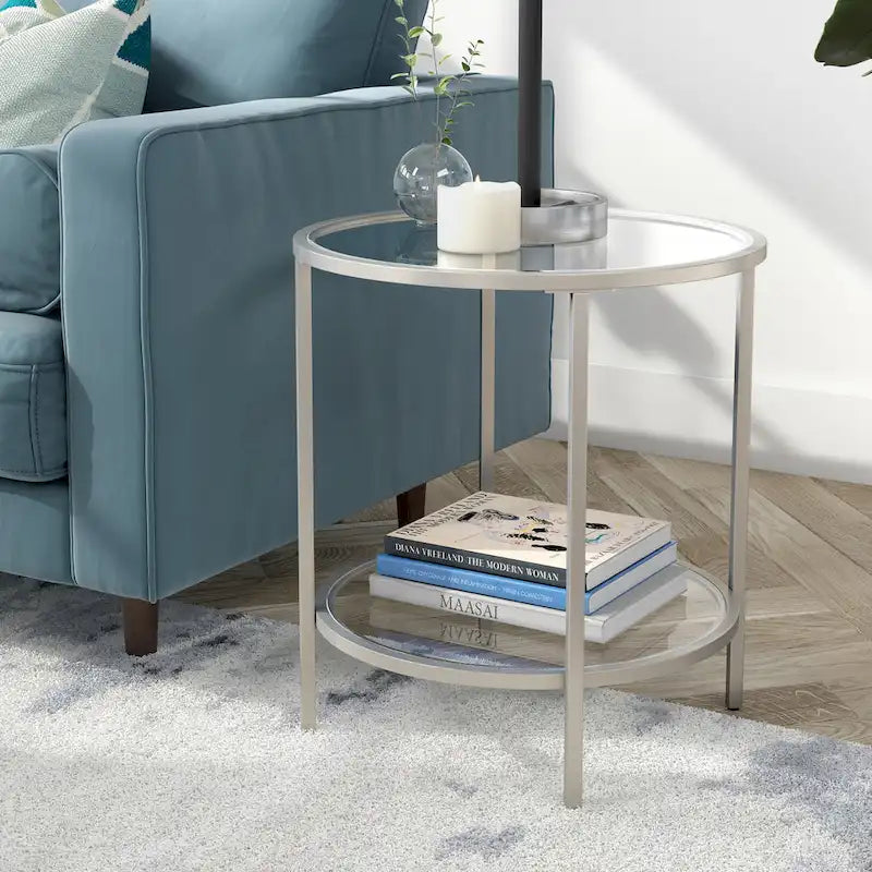 Round Glass Side Table