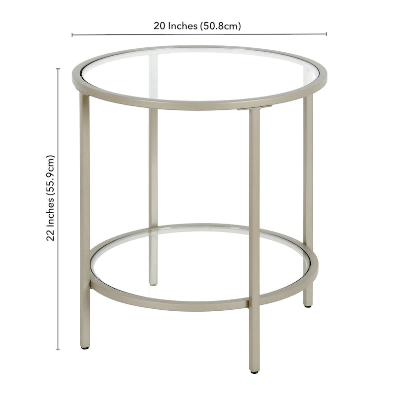 Round Glass Side Table