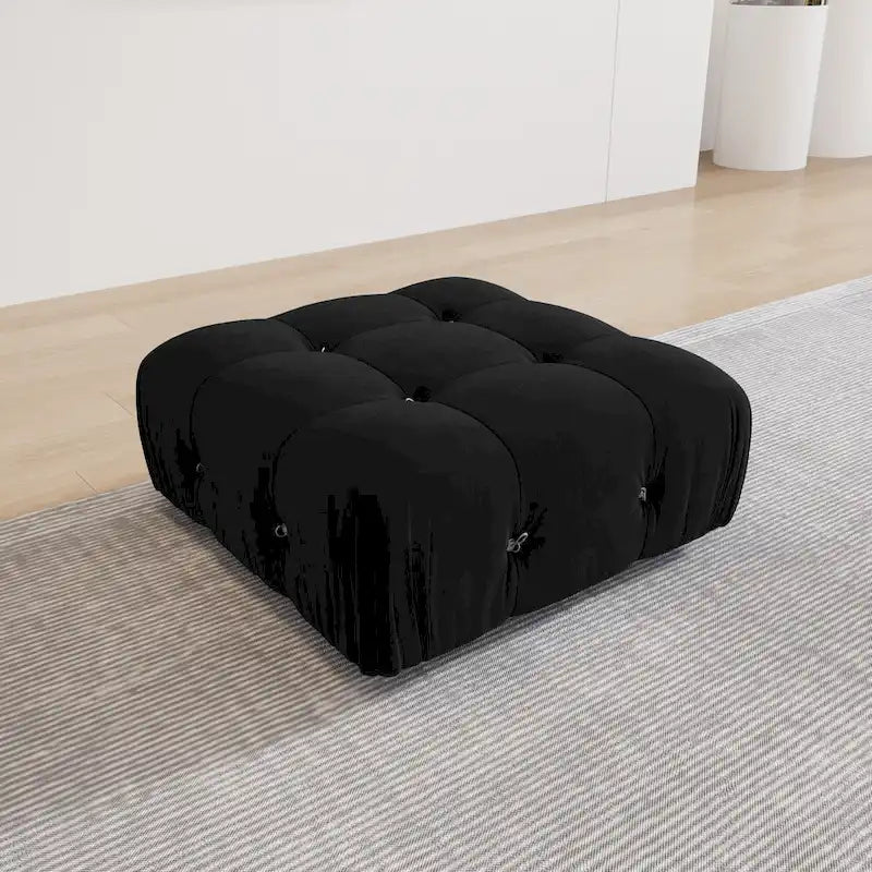 Black Velvet Modular Sectional Sofa