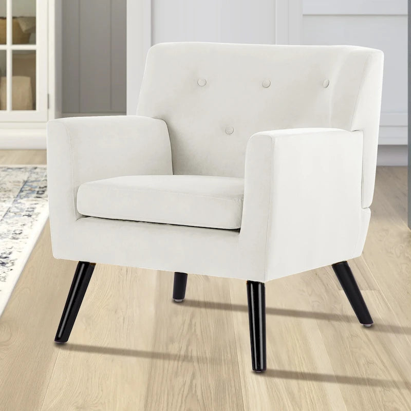 Velvet Tufted Accent Armchair