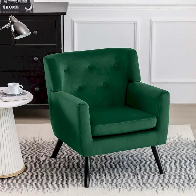 Velvet Tufted Accent Armchair