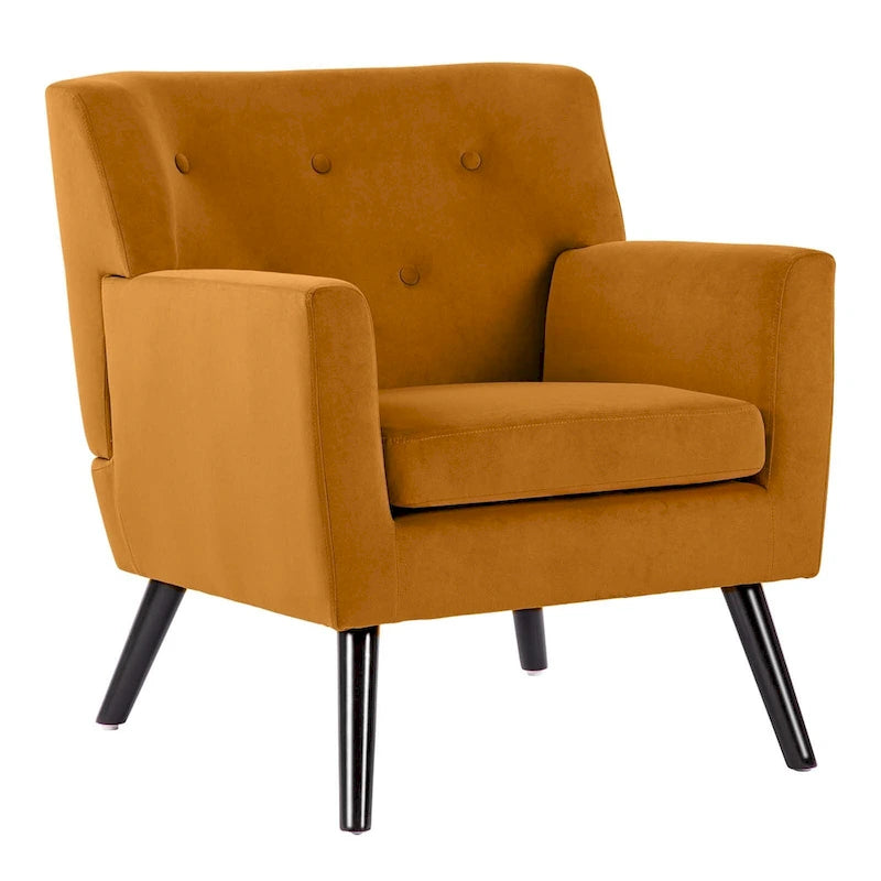 Velvet Tufted Accent Armchair