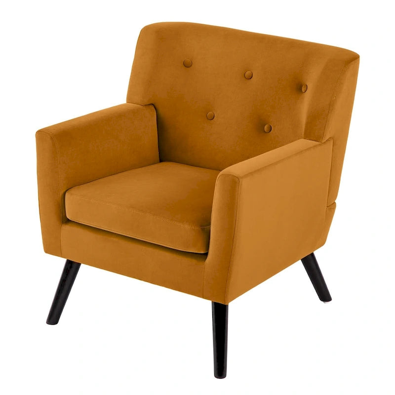 Velvet Tufted Accent Armchair