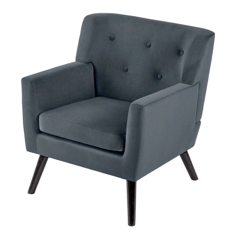 Velvet Tufted Accent Armchair