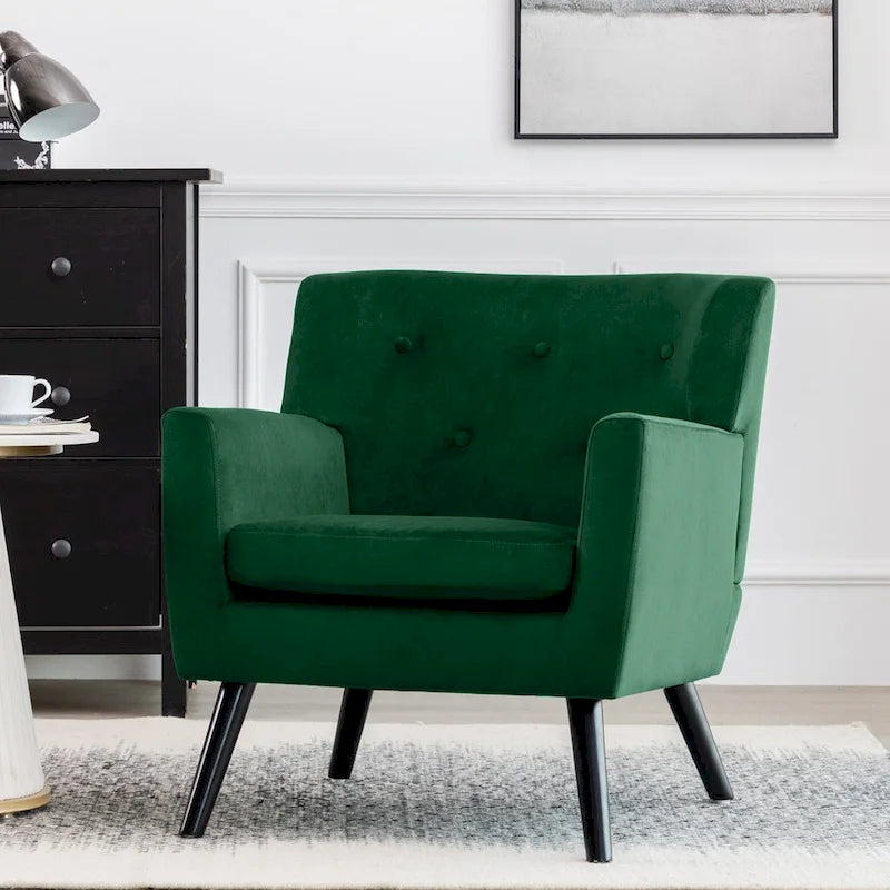 Velvet Tufted Accent Armchair