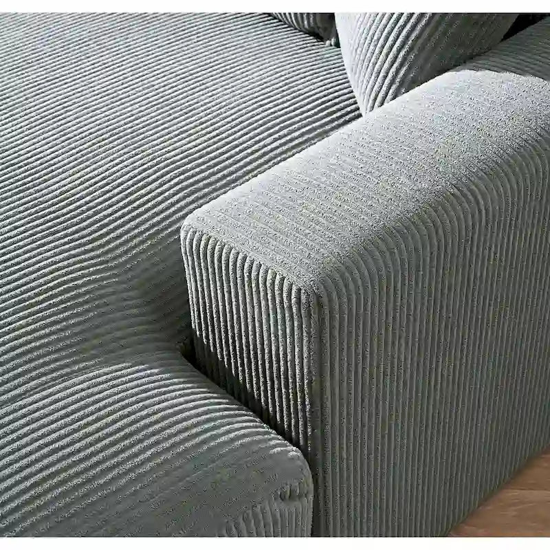 Corduroy Upholstered Chaise Lounge Chair