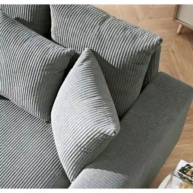 Corduroy Upholstered Chaise Lounge Chair