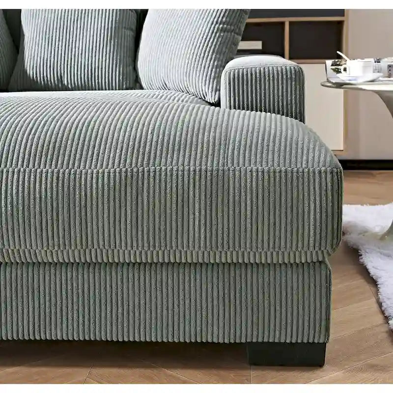 Corduroy Upholstered Chaise Lounge Chair