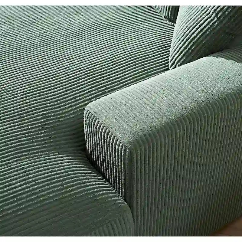 Corduroy Upholstered Chaise Lounge Chair