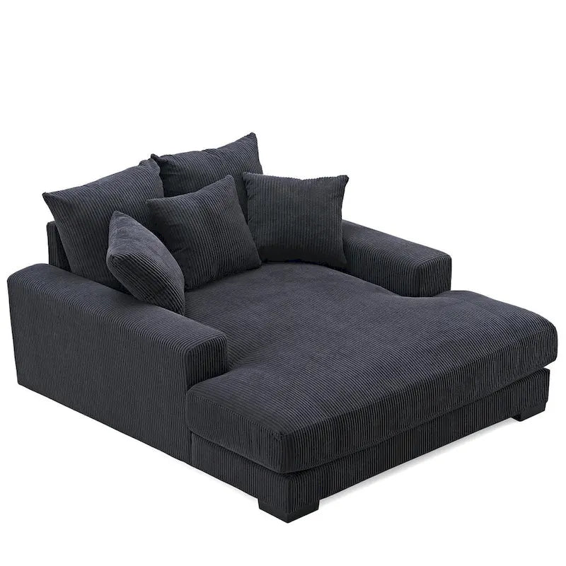 Corduroy Upholstered Chaise Lounge Chair