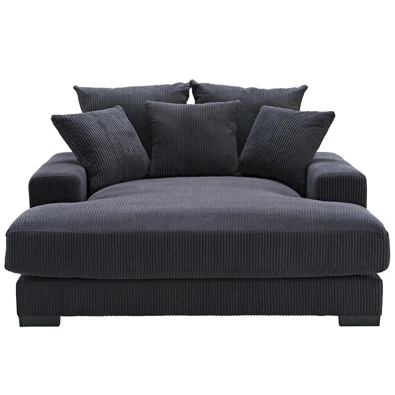 Corduroy Upholstered Chaise Lounge Chair