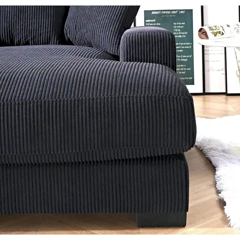 Corduroy Upholstered Chaise Lounge Chair