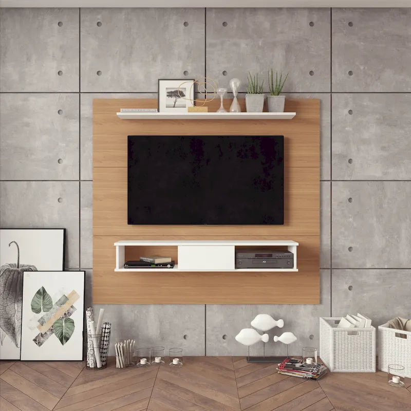 Mid-Century 2-Shelf Engineered Wood TV Stand for TVs up to 70 Inches