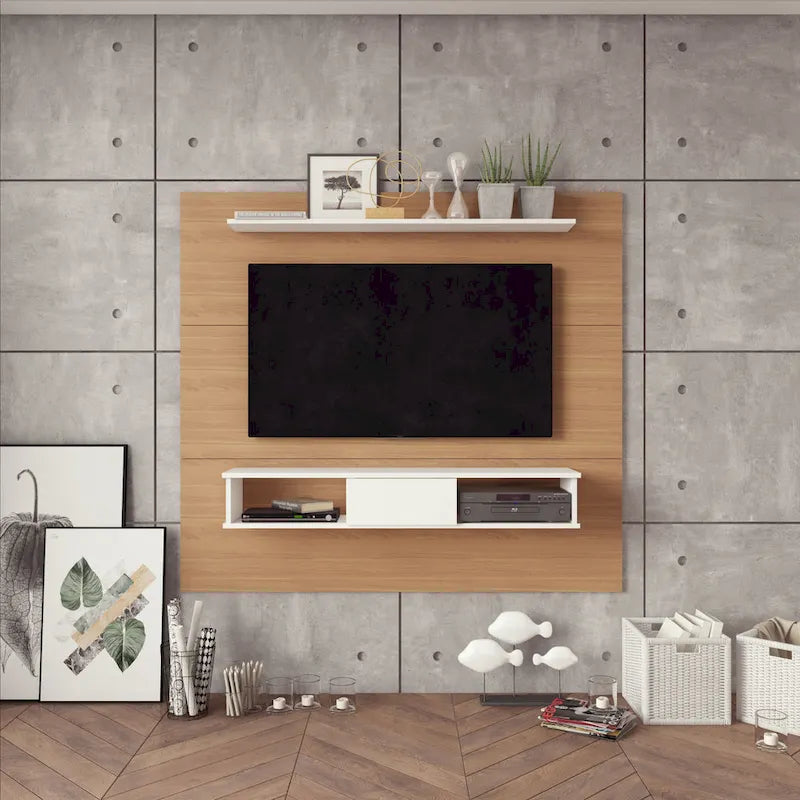Mid-Century 2-Shelf Engineered Wood TV Stand for TVs up to 70 Inches