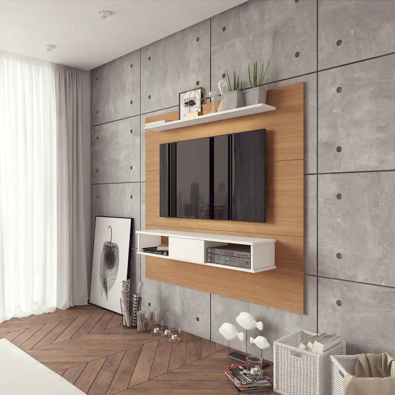 Mid-Century 2-Shelf Engineered Wood TV Stand for TVs up to 70 Inches
