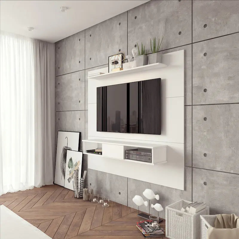 Mid-Century 2-Shelf Engineered Wood TV Stand for TVs up to 70 Inches