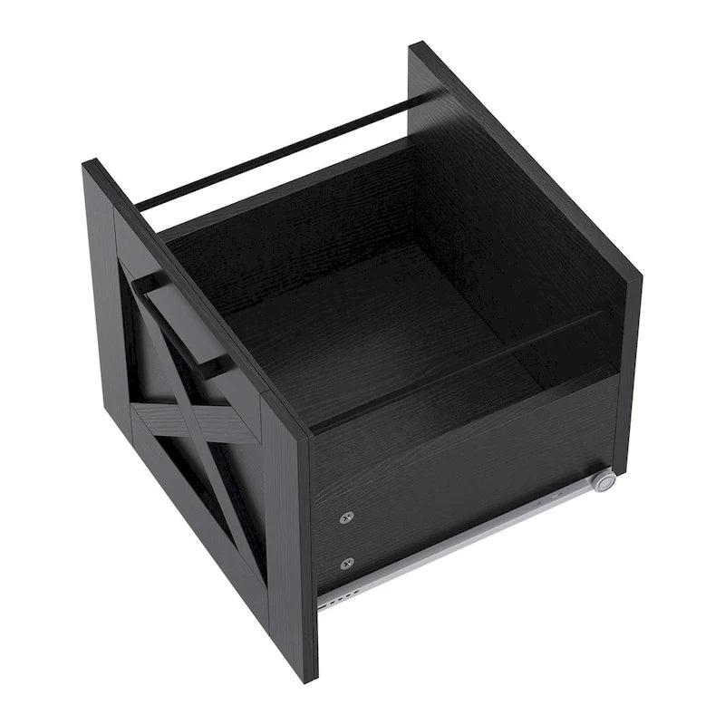 L-Shaped Gaming Desk with Monitor Stand, Drawers & Charging Station