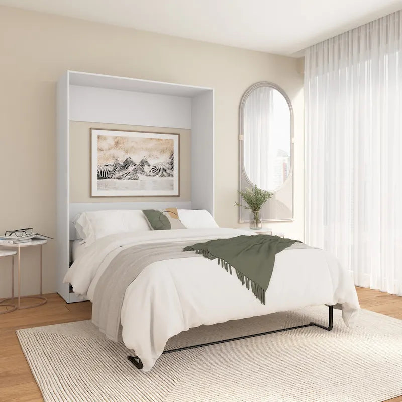 Space-Saving Full Murphy Bed with Cabinet