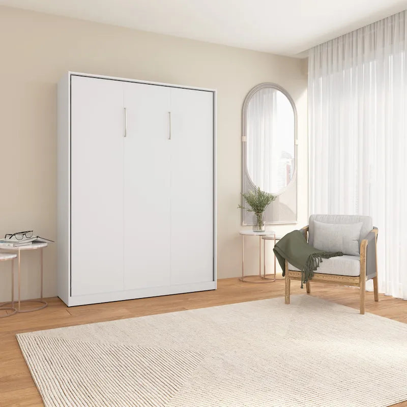 Space-Saving Full Murphy Bed with Cabinet