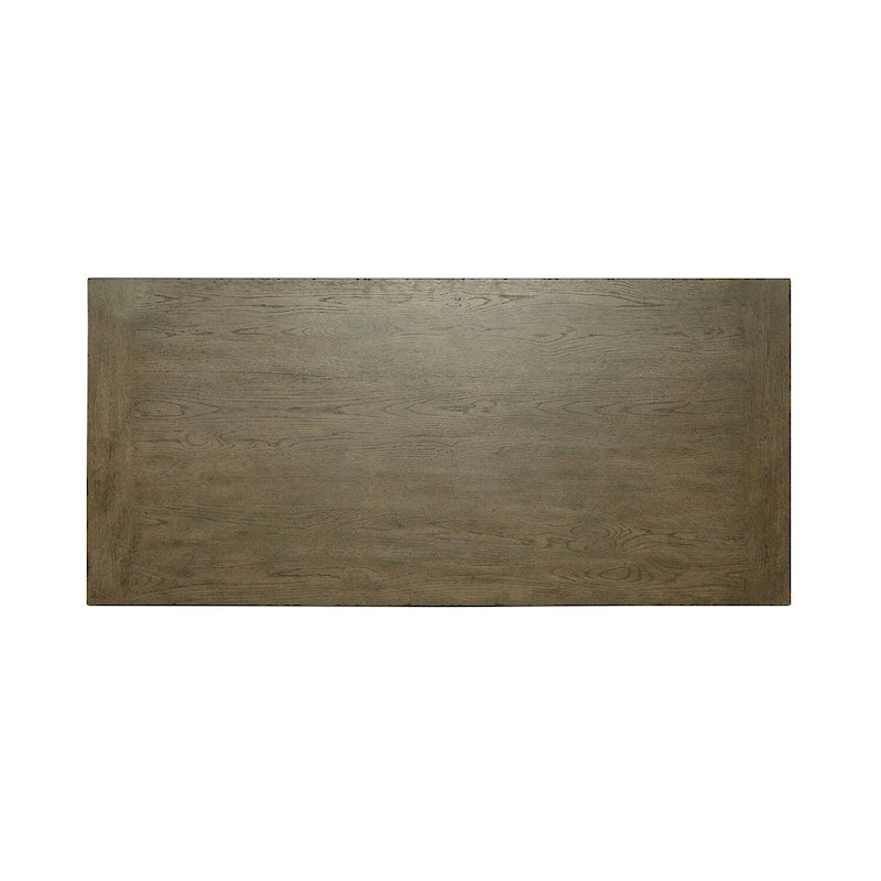 Dusty Taupe Turned Leg Writing Desk with 3 Drawers