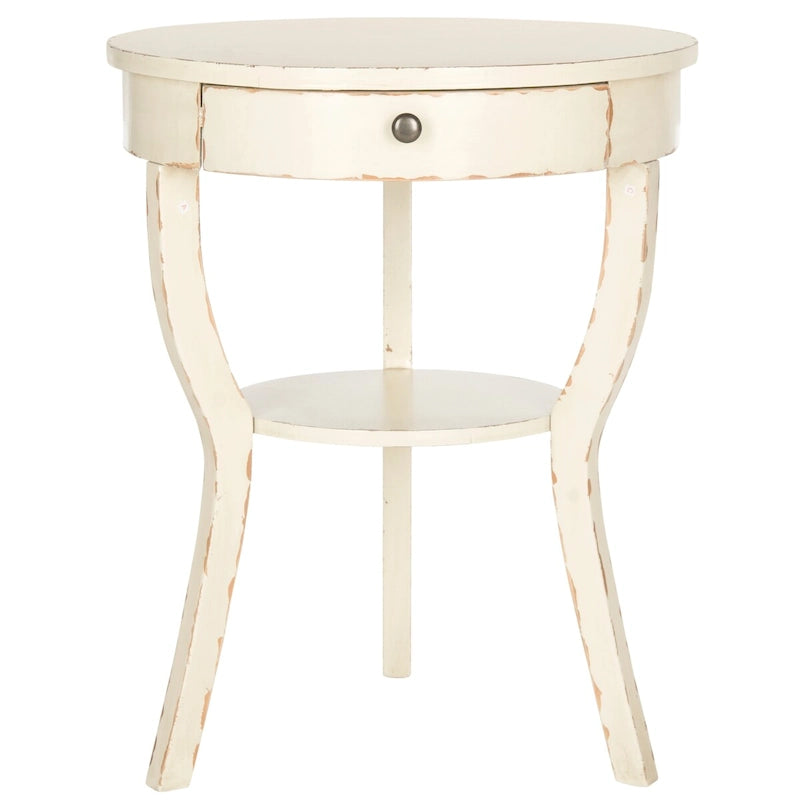 French Country End Table with Drawer, 22 x 22 x 30.3 in