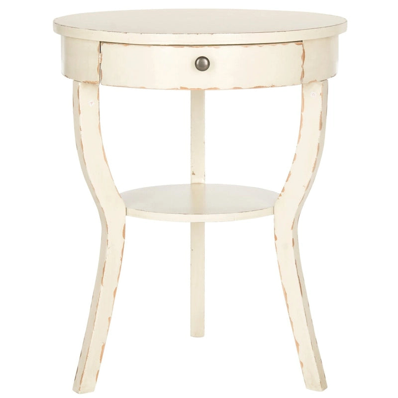 French Country End Table with Drawer, 22 x 22 x 30.3 in