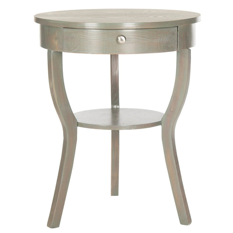 French Country End Table with Drawer, 22 x 22 x 30.3 in