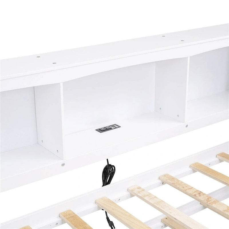 Twin Daybed with Trundle, Storage Cabinets and USB Charging Ports