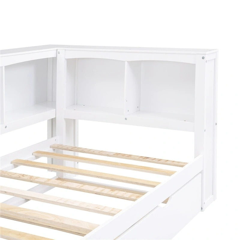 Twin Daybed with Trundle, Storage Cabinets and USB Charging Ports