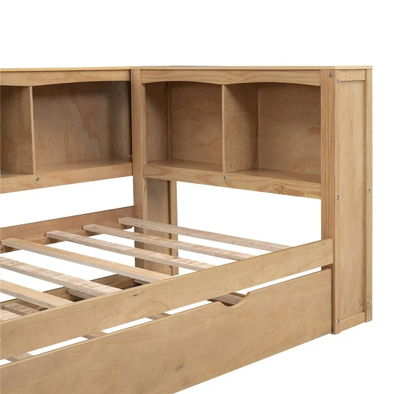 Twin Daybed with Trundle, Storage Cabinets and USB Charging Ports