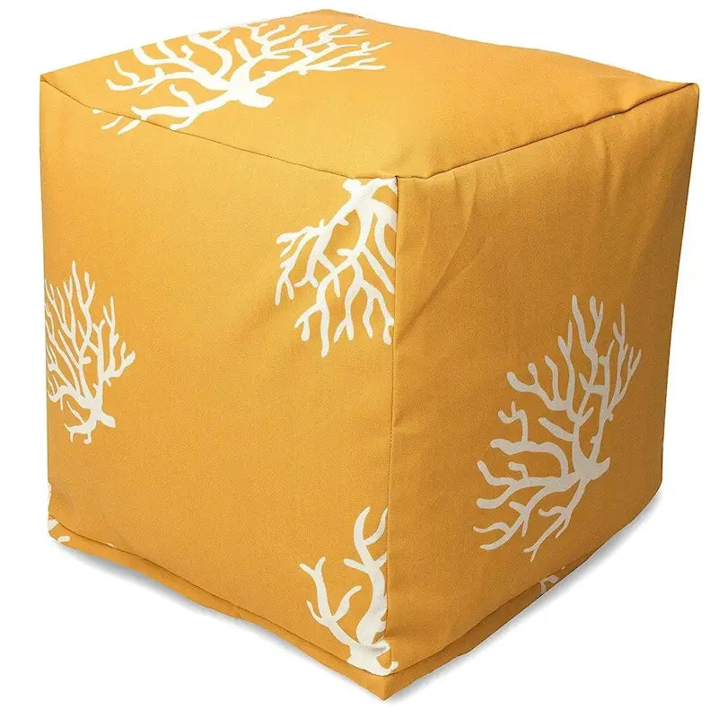 Coral Indoor/Outdoor Ottoman Pouf Cube