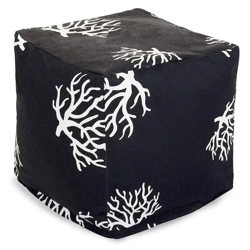Coral Indoor/Outdoor Ottoman Pouf Cube