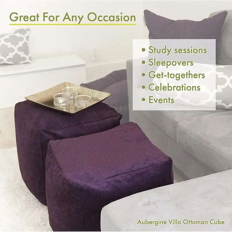 Coral Indoor/Outdoor Ottoman Pouf Cube