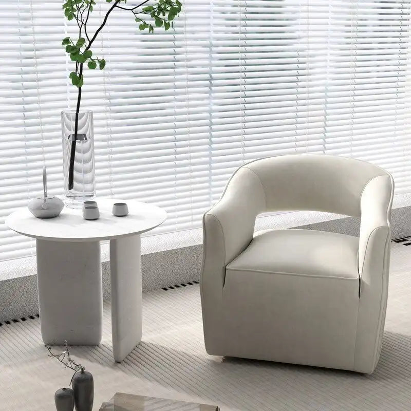 Modern Velvet 360° Swivel Open-Back Accent Chair